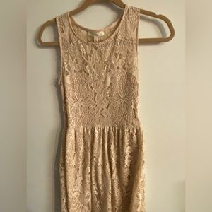Peach lace dress